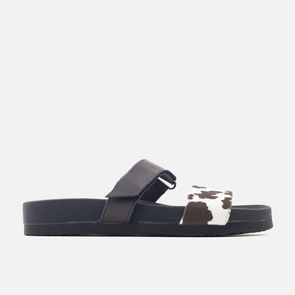 Sandalia plana cowly de sintético para mujer - Café