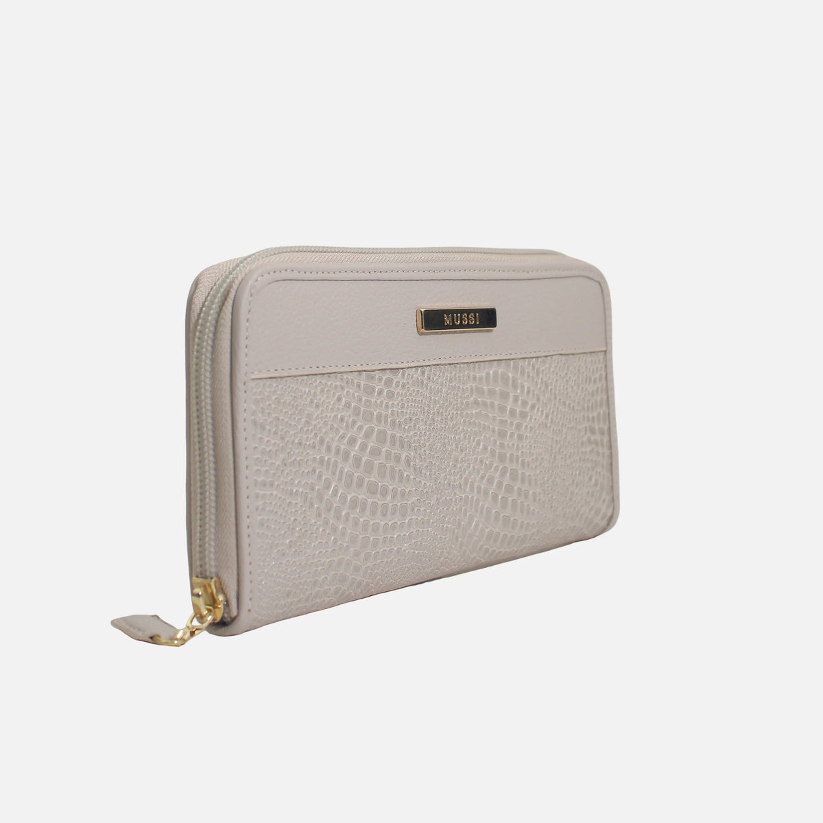 Billetera deev de cuero para mujer - Gris