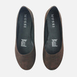 Baleta plana rawa de sintético para mujer - Café