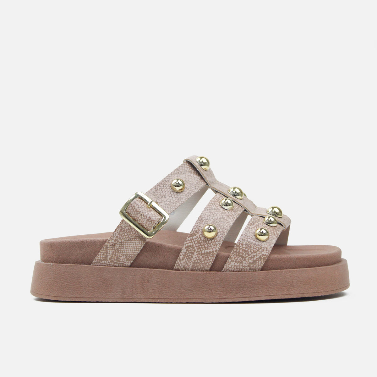 Sandalia chunky kifaru de sintético para mujer - Beige
