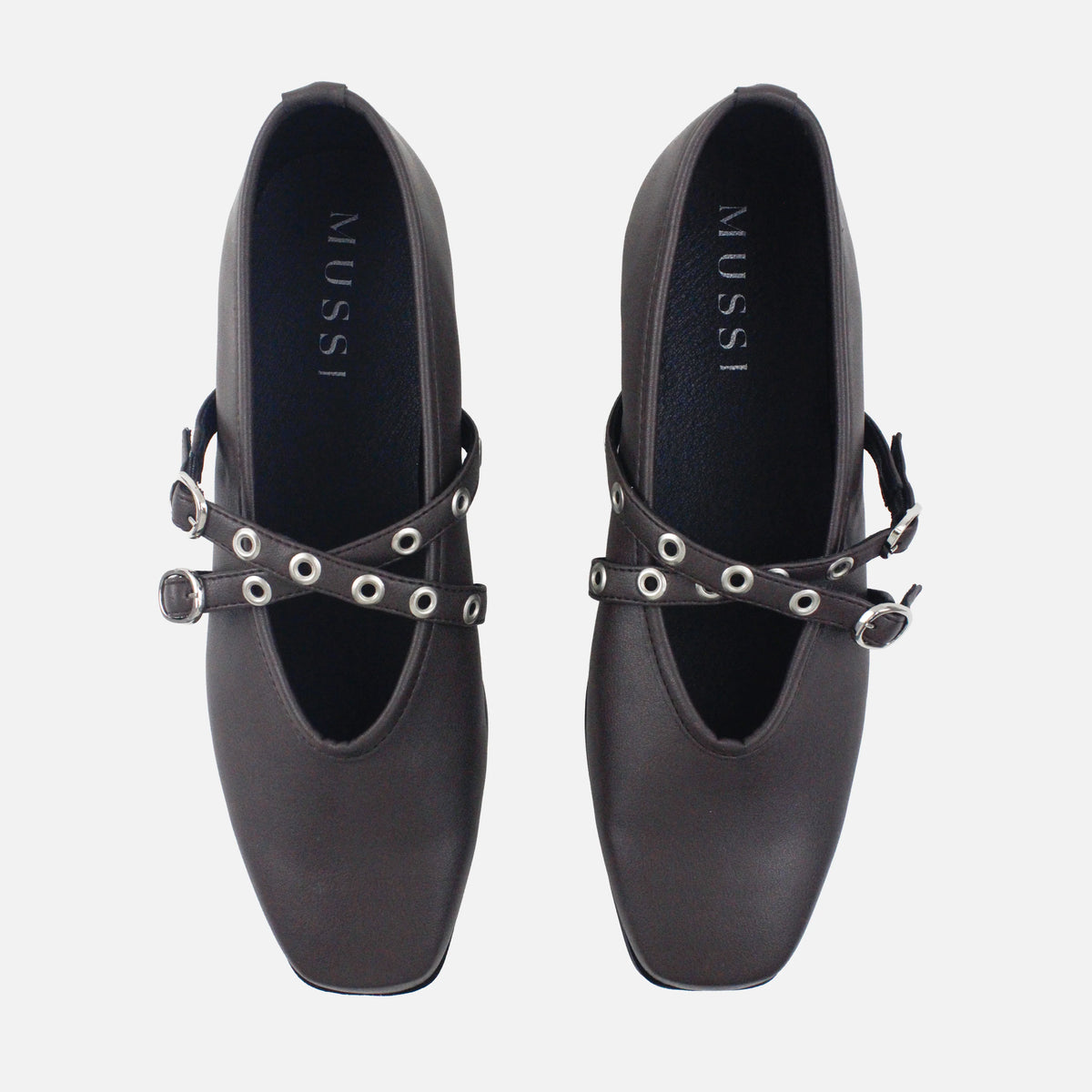 Baleta plana jabari de sintético para mujer - Café