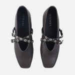 Baleta plana jabari de sintético para mujer - Café