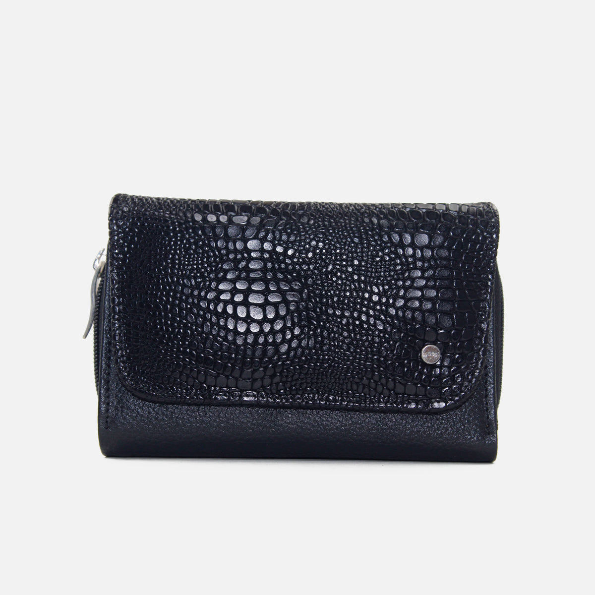 Billetera rosabella de cuero para mujer - Negro