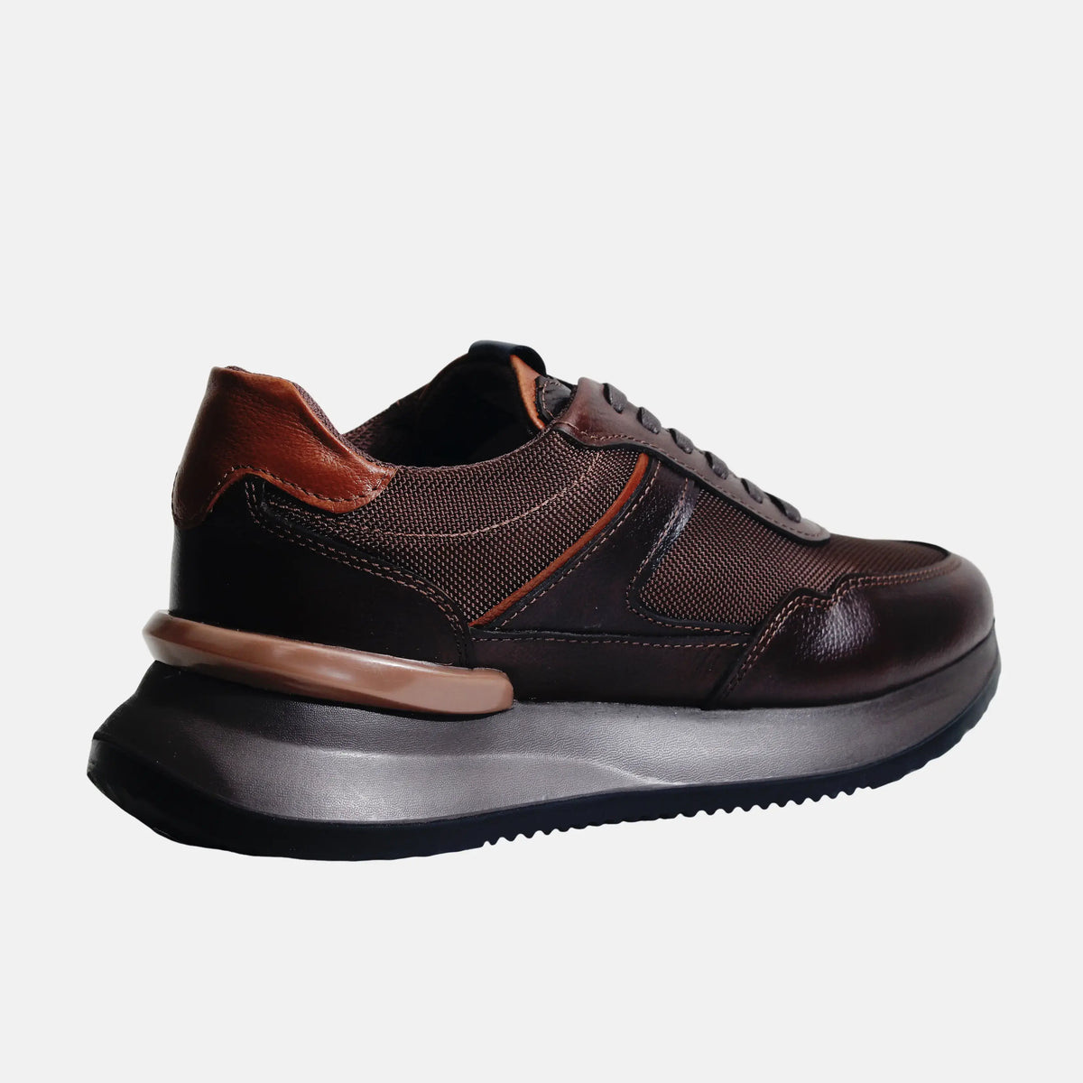 Tenis aron de cuero para hombre - Café