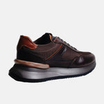 Tenis aron de cuero para hombre - Café