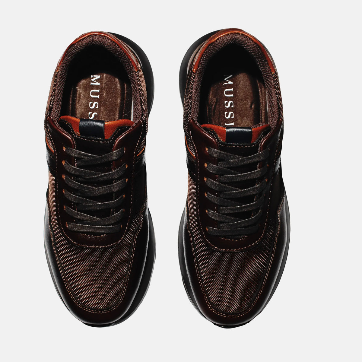 Tenis aron de cuero para hombre - Café