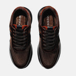 Tenis aron de cuero para hombre - Café