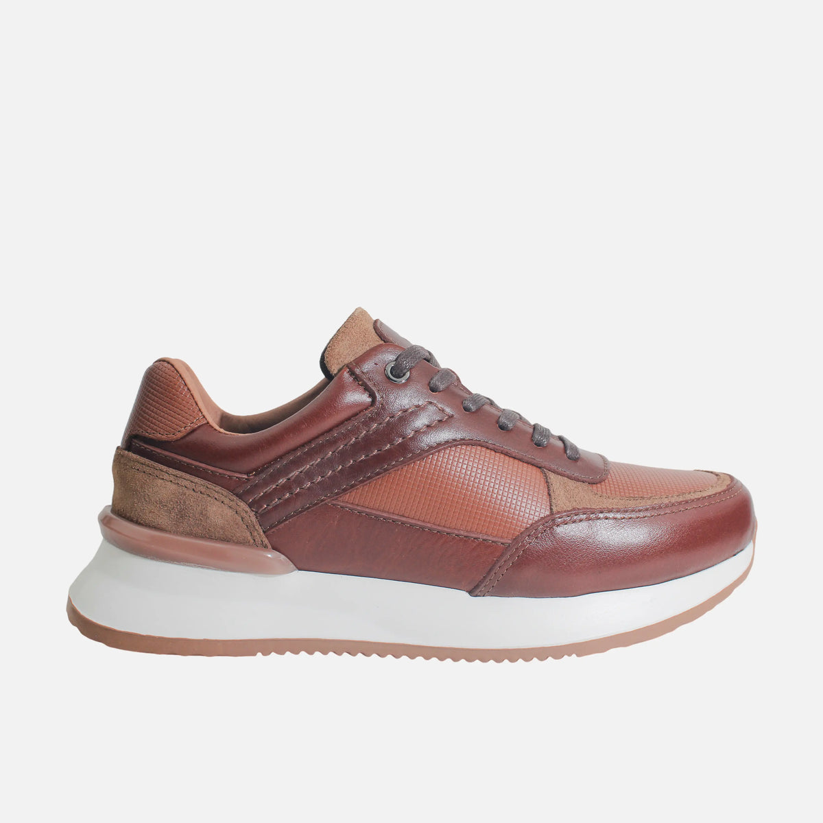 Tenis gianni de cuero para hombre - Miel
