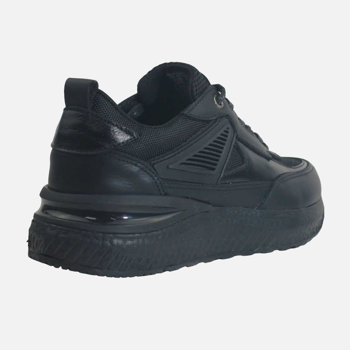 Tenis lando de cuero para hombre - Negro