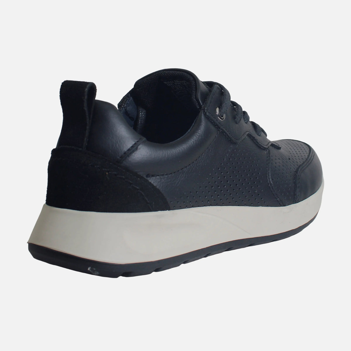 Tenis michele de cuero para hombre - Negro