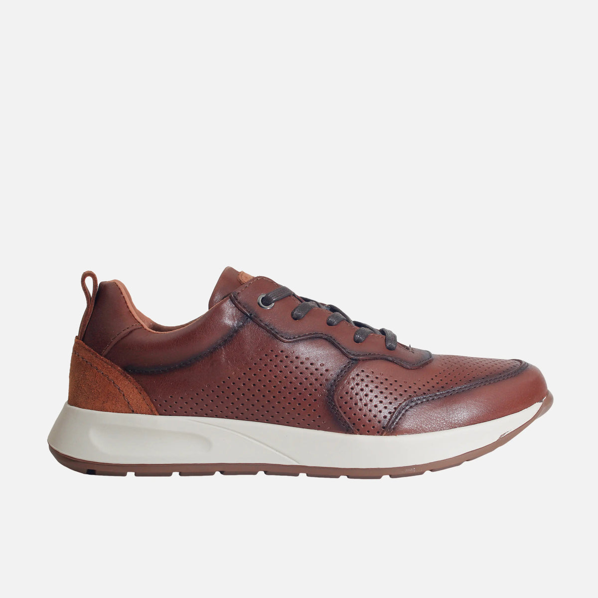 Tenis michele de cuero para hombre - Miel