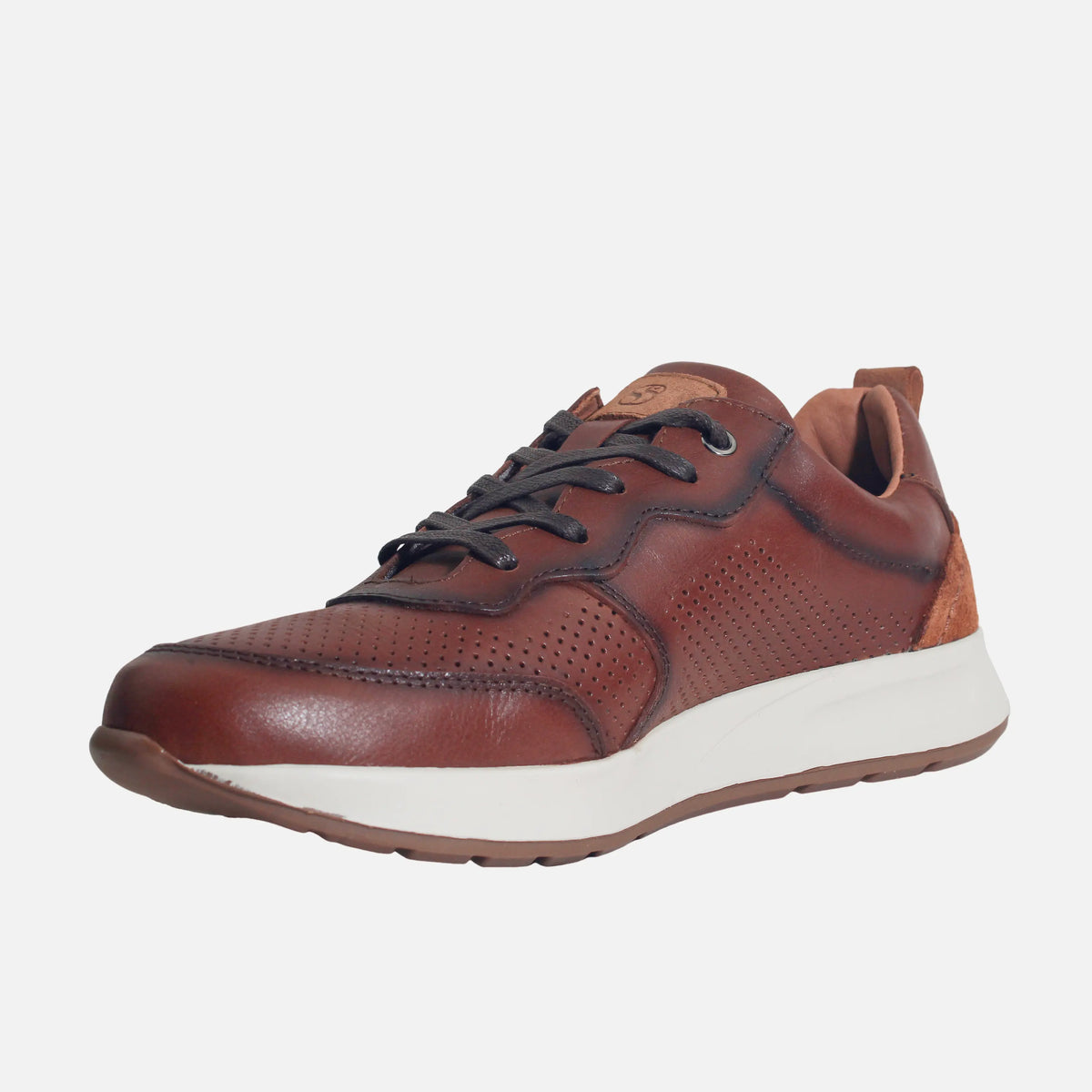 Tenis michele de cuero para hombre - Miel