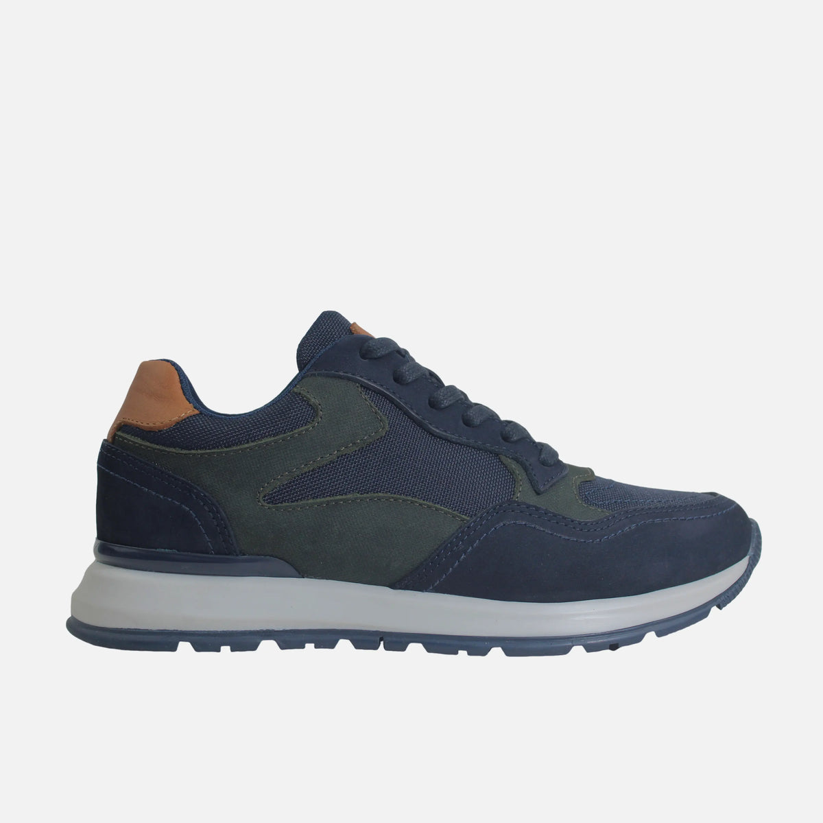 Tenis piastri de cuero para hombre - Azul