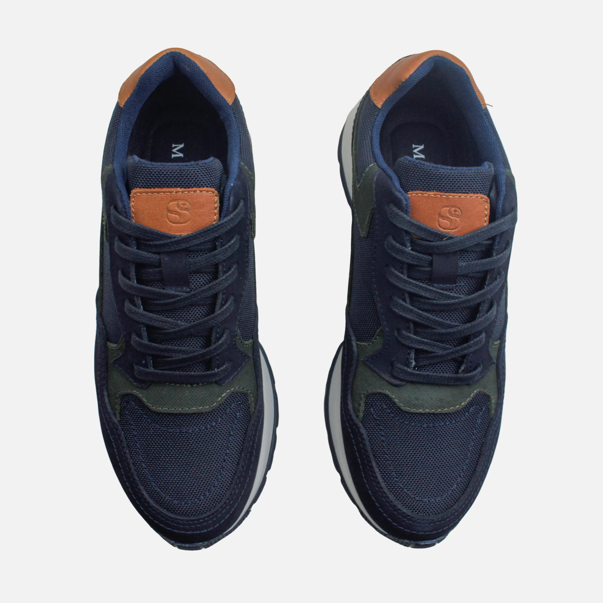 Tenis piastri de cuero para hombre - Azul
