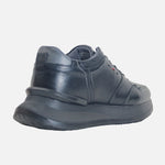 Tenis franco de cuero para hombre - Negro