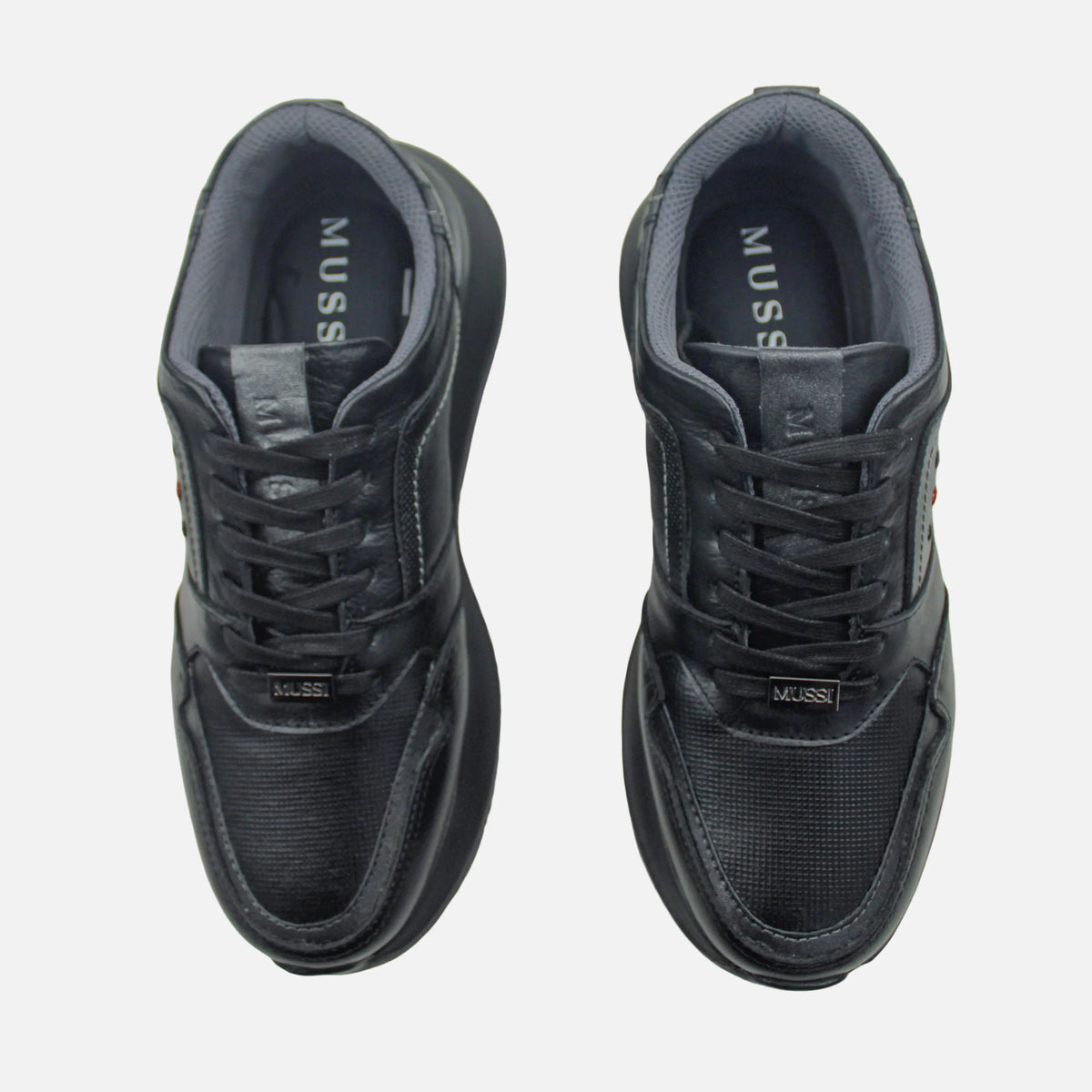Tenis franco de cuero para hombre - Negro