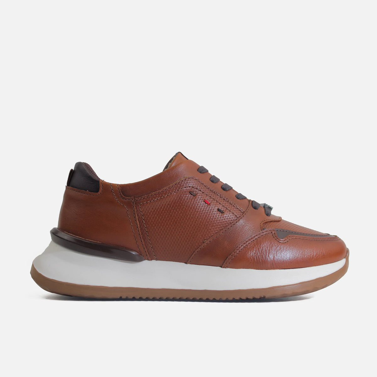 Tenis franco de cuero para hombre - Miel