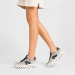 Tenis con plataforma huyana de cuero para mujer - Gris