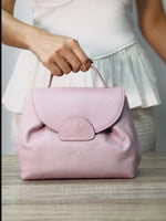 Bolso manos libres milan de cuero para mujer - Rosado