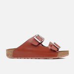 Sandalia plana maia de cuero para mujer - Miel