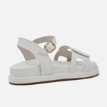Sandalia chunky belisa de cuero para mujer - Hueso