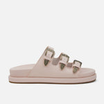 Sandalia flatform cassandra de cuero para mujer - Nude