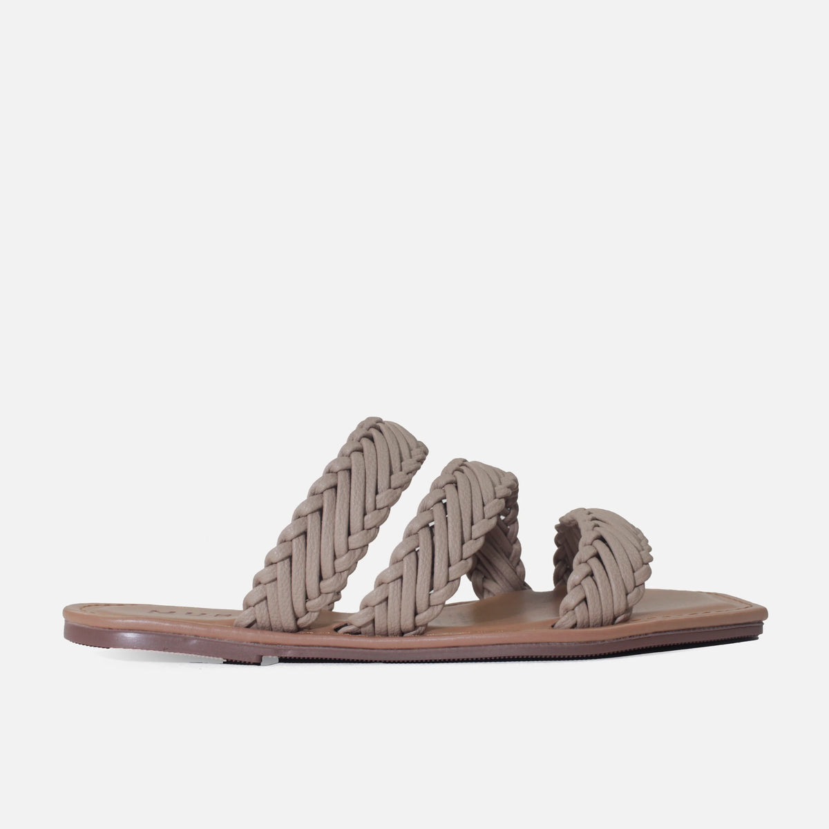 Sandalia plana avel de sintético para mujer - Taupe