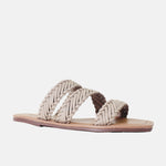 Sandalia plana avel de sintético para mujer - Taupe