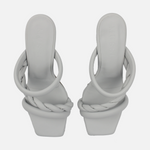 Sandalia tacon jasmine de sintético para mujer - Gris