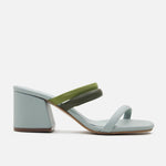 Sandalia tacon dana de cuero para mujer - Menta