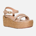 Sandalia plataforma alegria de sintético para mujer - Taupe