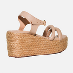 Sandalia plataforma alegria de sintético para mujer - Taupe