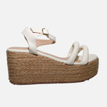 Sandalia plataforma alegria de sintético para mujer - Hueso