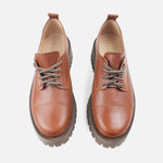 Oxford tractorado aroa de cuero para mujer - Miel