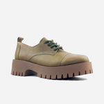 Oxford tractorado aroa de cuero para mujer - Verde