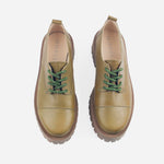 Oxford tractorado aroa de cuero para mujer - Verde
