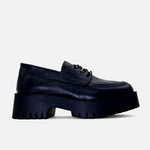 Oxford tractorado paola de cuero para mujer - Negro