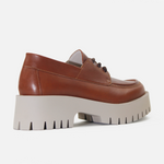 Oxford tractorado paola de cuero para mujer - Miel