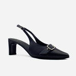 Tacones nube de cuero para mujer - Negro