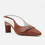 Tacones nube de cuero para mujer - Miel