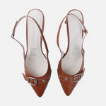 Tacones nube de cuero para mujer - Miel