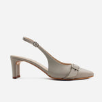 Tacones nube de cuero para mujer - Taupe