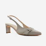 Tacones nube de cuero para mujer - Taupe