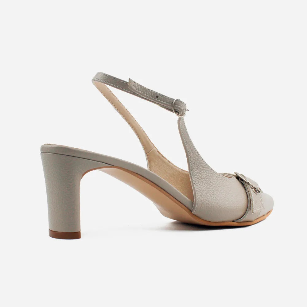Tacones nube de cuero para mujer - Taupe