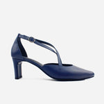 Tacones giselle de cuero para mujer - Azul