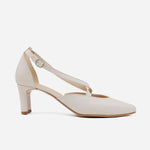 Tacones giselle de cuero para mujer - Beige