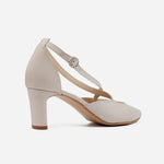 Tacones giselle de cuero para mujer - Beige