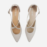 Tacones giselle de cuero para mujer - Beige