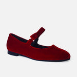 Baleta plana aura de sintético para mujer - Vino