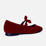 Baleta plana aura de sintético para mujer - Vino